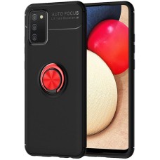 Чохол для Samsung Galaxy A02s (A025) Deen під магнітний тримач чорний / червоний