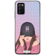 Чохол для Samsung Galaxy A03s (A037) MixCase дівчина в бейсболці