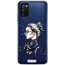 Чохол для Samsung Galaxy A03s (A037) MixCase дівчина в окулярах