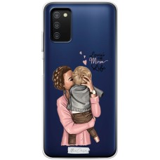 Чохол для Samsung Galaxy A03s (A037) MixCase дівчина мама з сином