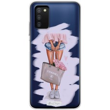 Чохол для Samsung Galaxy A03s (A037) MixCase дівчина шопоголік