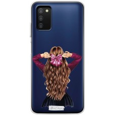 Чохол для Samsung Galaxy A03s (A037) MixCase дівчина з бантом