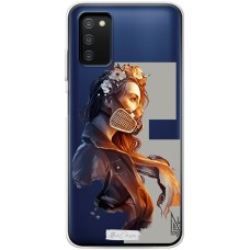 Чохол для Samsung Galaxy A03s (A037) MixCase дівчина в масці