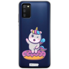 Чохол для Samsung Galaxy A03s (A037) MixCase тварини єдиноріг з булочкою