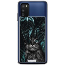 Чохол для Samsung Galaxy A03s (A037) MixCase тварини кіт у лісі