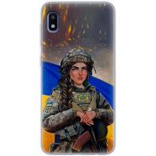 Чохол для Samsung Galaxy A10 (A105) MixCase патріотичні дівчина воїн
