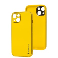 Чохол для iPhone 14 Leather Xshield yellow