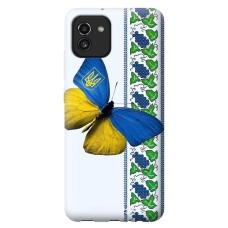 Чохол для Samsung Galaxy A03 (A035) Mixcase патріотична бабочка та візерунок