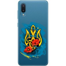 Чохол для Samsung Galaxy A02 (A022) MixCase патріотичні військовий герб із маками