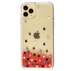 Чохол для iPhone 11 Pro Max Gcase star whispen dot блискітки вода рожевий