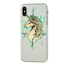 Чохол силіконовий для iPhone X / Xs єдиноріг