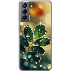 Чохол для Samsung Galaxy S21 (G991) MixCase різні роса на листі