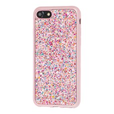 Чохол Diamond Shining для iPhone 7/8 з блискітками рожевий