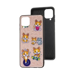 Чохол для Samsung Galaxy A12/M12 Wave Majesty playful corgi/light pink