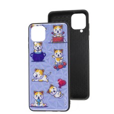 Чохол для Samsung Galaxy A12/M12 Wave Majesty pretty kittens/light purple
