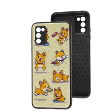 Чохол для Samsung Galaxy A03s (A037) Wave Majesty funny corgi / pink sand