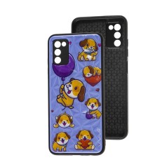 Чохол для Samsung Galaxy A03s (A037) Wave Majesty happy dog ​​/ light purple