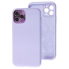 Чохол для iPhone 11 Pro Silicone Full camera Lens бузковий