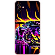 Чохол для Samsung Galaxy A04e (A042) MixCase машини в полум'ї