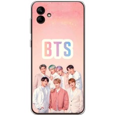 Чохол для Samsung Galaxy A04e (A042) MixCase BTS на рожевому