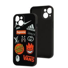 Чохол для iPhone 15 Colorful MagSafe black бренд