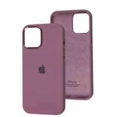 Чохол для iPhone 12 Pro Max New silicone Metal Buttons black currant