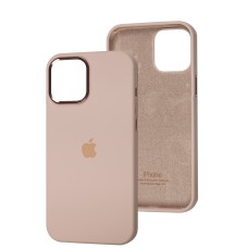 Чохол для iPhone 12 Pro Max New silicone Metal Buttons pink sand