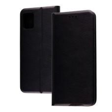 Чохол книжка Leather для Samsung Galaxy A51 (A515) чорний