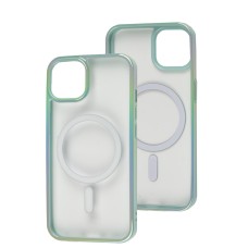 Чехол для iPhone 14 WAVE Blinding light MagSafe green