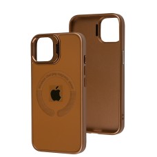 Чохол для iPhone 14 Logo Case MagSafe brown