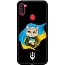 Чохол для Samsung Galaxy A11 / M11 MixCase патріотичні котик зелені очі