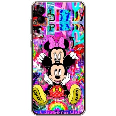 Чохол для Samsung Galaxy A04 (A045) MixCase графіті Mickey and Minnie mouse