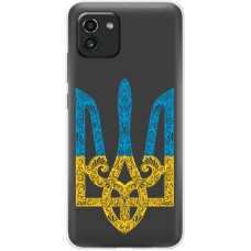 Чохол для Samsung Galaxy A03 (A035) Mixcase патріотичний Герб у візерунках
