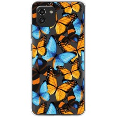 Чохол для Samsung Galaxy A03 (A035) Mixcase метелики кольорові
