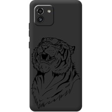 Чохол для Samsung Galaxy A03 (A035) Mixcase тварини тигр на чорному