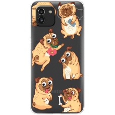 Чохол для Samsung Galaxy A03 (A035) Mixcase мишка з 3D вічками
