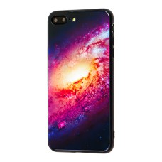 Чохол для iPhone 7 Plus / 8 Plus космос рожевий