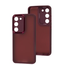 Чохол для Samsung Galaxy S23 (S911) Luxury Metal Lens марсала