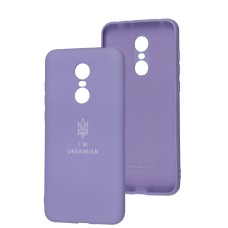 Чохол для Xiaomi Redmi 5 Plus Silicone Full Тризуб лавандовий