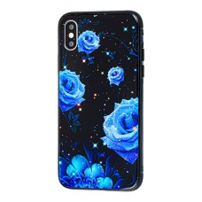 Чохол для iPhone X / Xs glass троянда