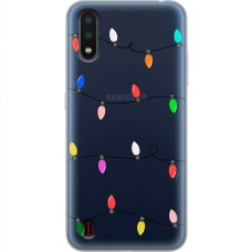 Чохол для Samsung Galaxy A01 (A015) MixCase Новий рік кольорова гірлянда