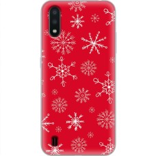 Чохол для Samsung Galaxy A01 (A015) MixCase Новий рік паттерн сніжинки