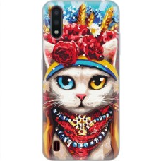 Чохол для Samsung Galaxy A01 (A015) MixCase Новий рік символ кіт патріот