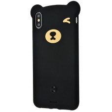 Чохол для iPhone Xs Max Baseus Bear silicone чорний