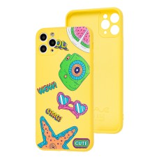 Чохол для iPhone 11 Pro Max Wave Fancy omg wow lol / yellow