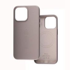 Чохол для iPhone 15 Pro Max Leather with MagSafe grey
