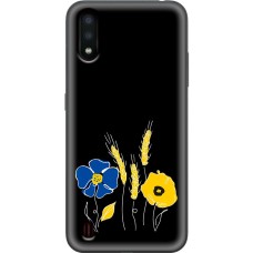 Чохол для Samsung Galaxy A01 (A015) MixCase патріотичні квіти україни