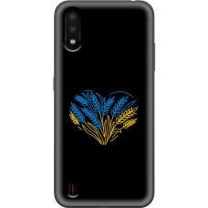 Чохол для Samsung Galaxy A01 (A015) MixCase патріотичні синьо-жовта пшениця