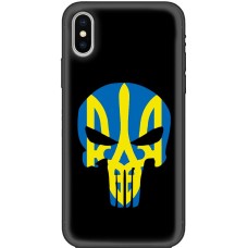Чохол для iPhone X / Xs MixCase патріотичні жовто-блакитний череп