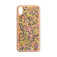 Чохол для iPhone X / Xs Bling World Beads рожевий градієнт